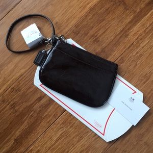 NWT Coach Leather Wristlet
